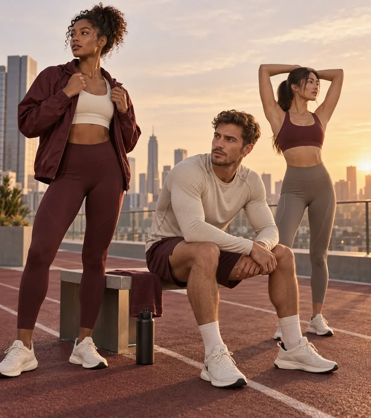 Athlete training in custom performance sportswear